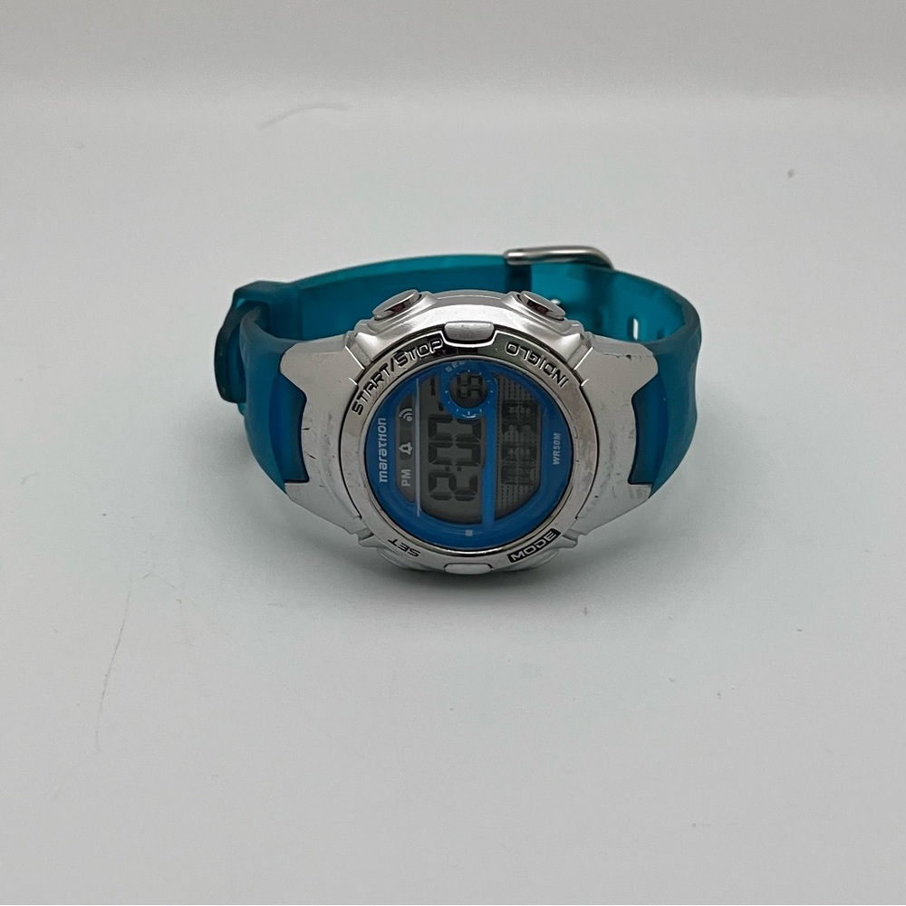 Timex Teal Digital Sport Watch with Silver Bezel